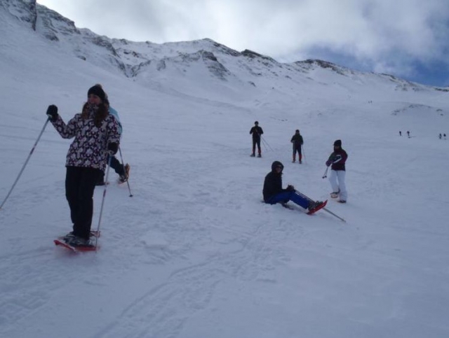 Caminando por la nieve
